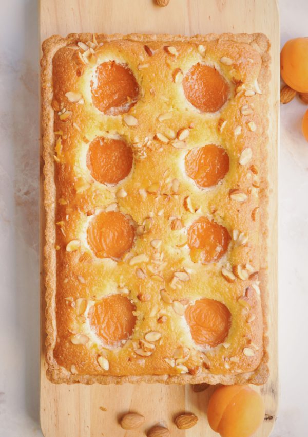 Tarta de damascos y almendras