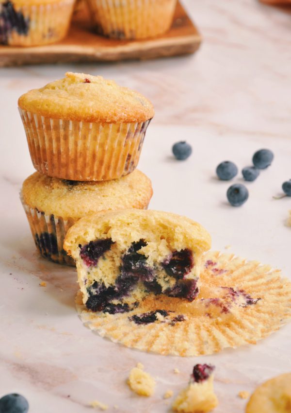 Muffins de Limón y Arándanos Esponjosos
