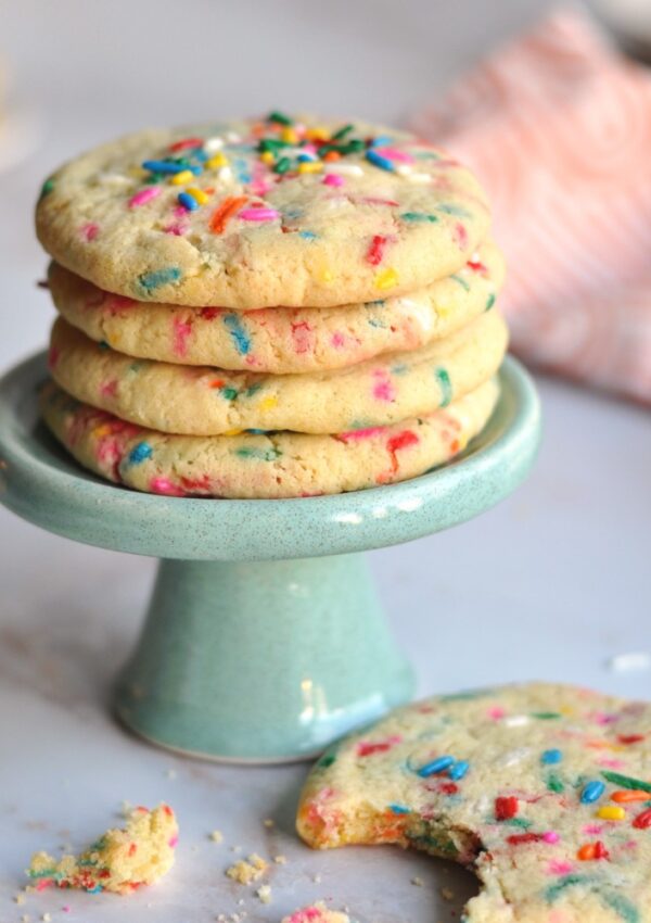 Galletas de Cumpleaños Fáciles con Sprinkles de Colores